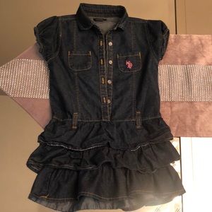 Girls US Polo Assn ruffle dress
